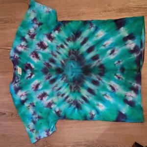 Mens XL Short Sleeve Handmade Tie Dye Shirt